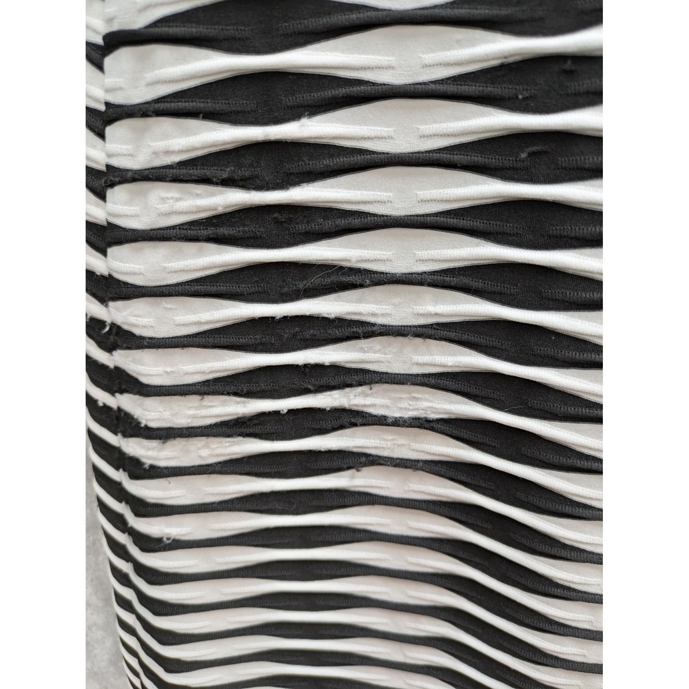 Women's Maxi Skirt Medium Waved‎ Stripes Textured Stretch Casual Artsy Boho READ - Picture 8 of 11